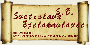 Svetislava Bjelopavlović vizit kartica